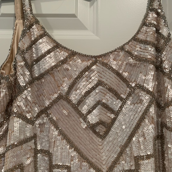 Parker Blush Sequin Cocktail Dress - Size Small - Picture 2 of 5